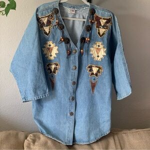Vintage Cactus California  Denim Vintage  Blouse